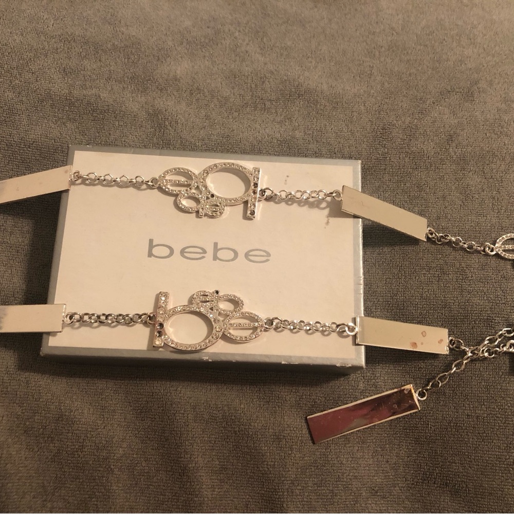 Sparkly Rhinestone Bebe Silver Belt with Chic Design